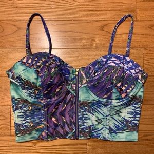 Tropical H&M Corset Top